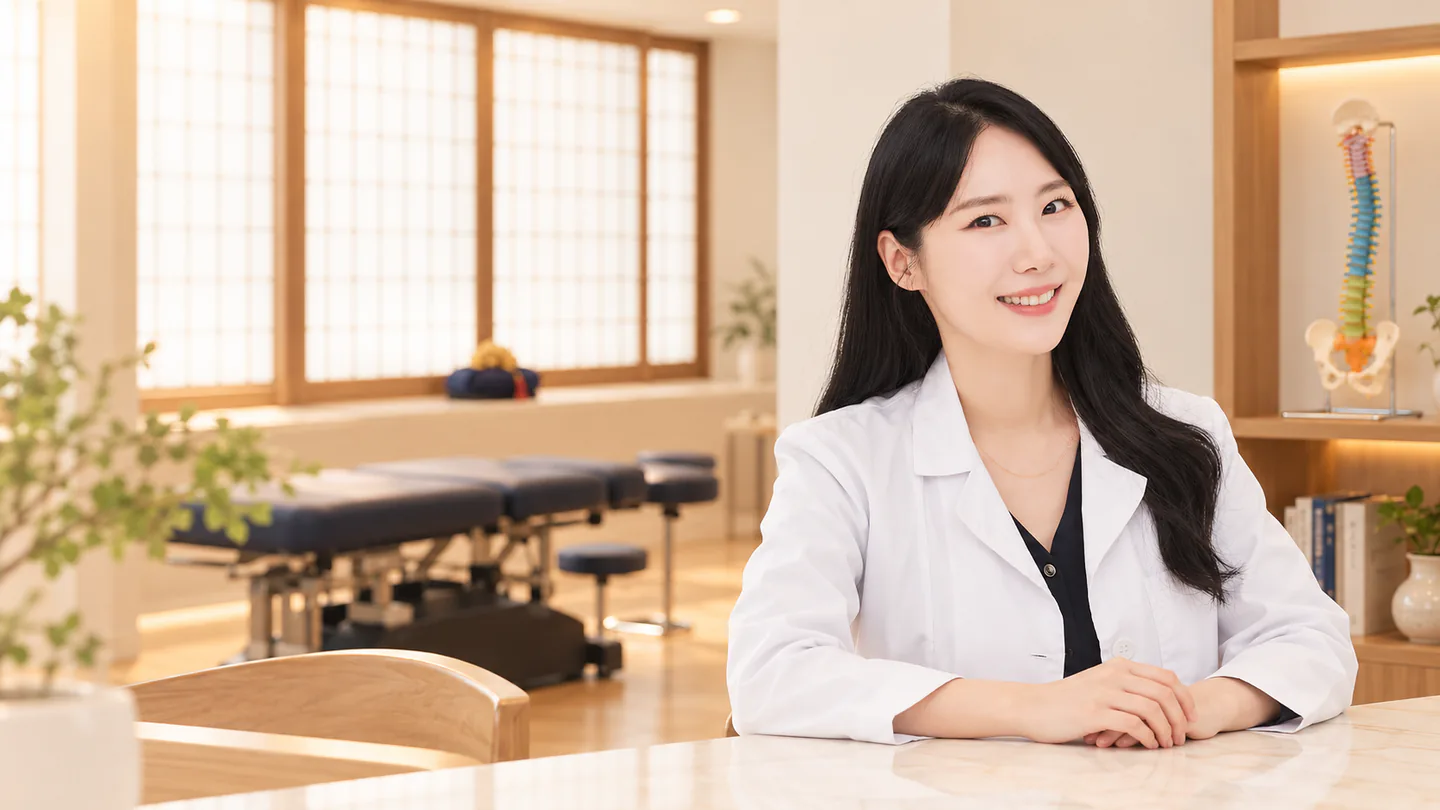 경희선진한의원 구현정 원장이 원장실에서 미소 짓는 모습